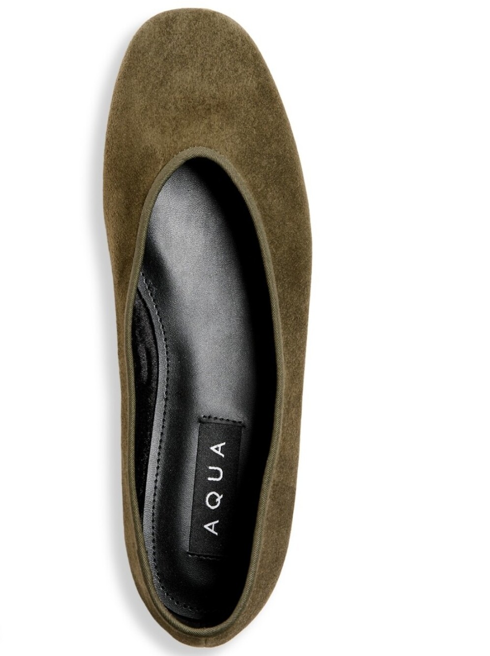 Aqua Olive Green Suede Rounded Toe Ballet Flats Sixe 7.5